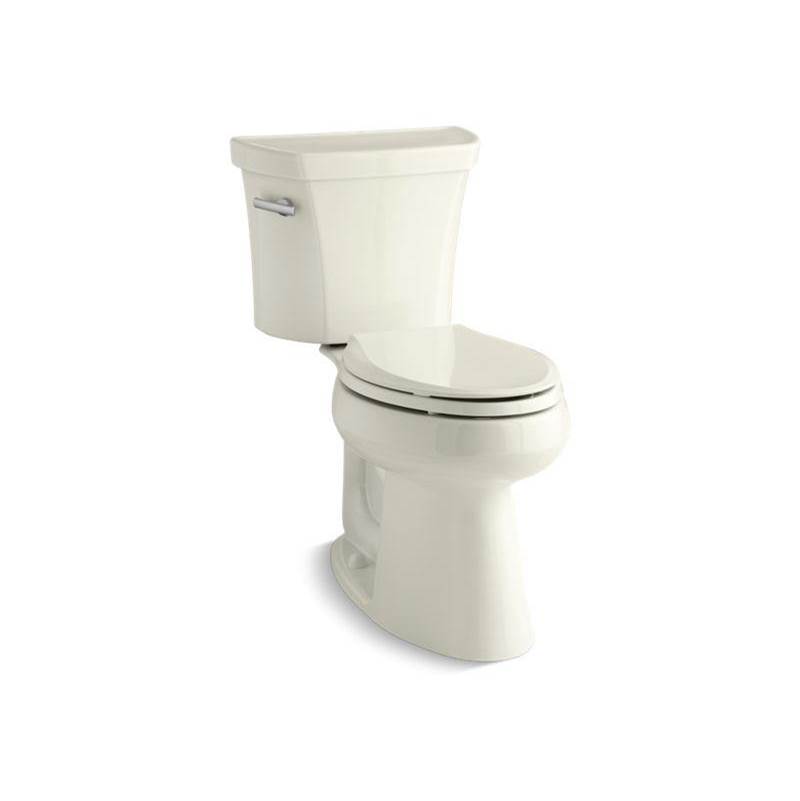 Kohler Highline® Two-piece elongated 1.28 gpf chair height toilet with tank cover locks, insulated tank and 10'' rough-in