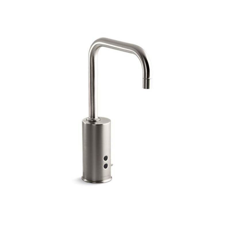 Kohler Gooseneck Touchless single-hole lavatory sink faucet with Insight™ sensor technology and temperature mixer, AC-powered, 0.5 gpm