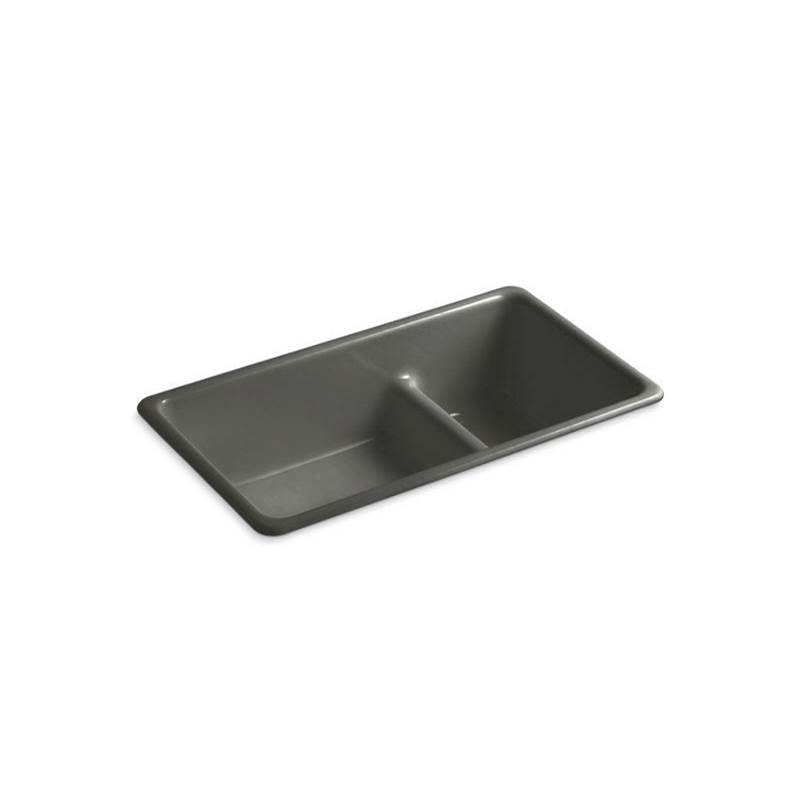 Kohler Iron/Tones® 33'' x 18-3/4'' x 9-5/8'' Smart Divide® top-mount/undermount large/medium kitchen sink