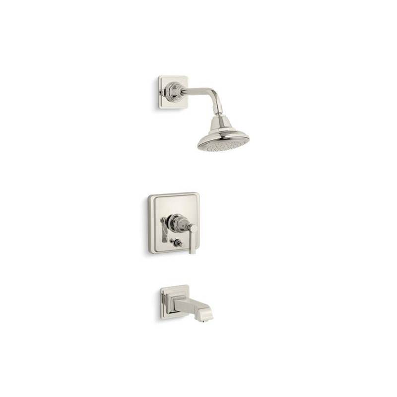 Kohler Pinstripe® Pure Rite-Temp® bath and shower trim kit with push-button diverter and lever handle, 2.5 gpm
