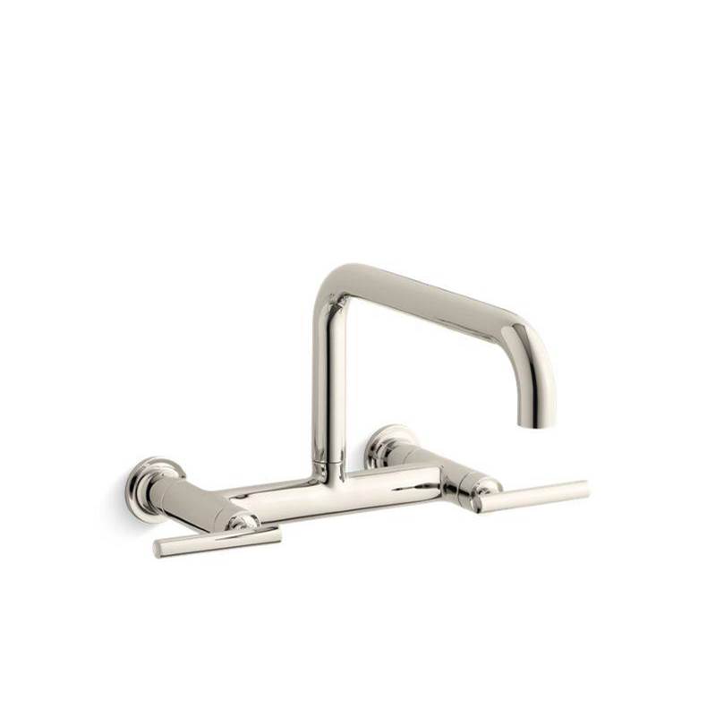 Kohler Purist® Two-hole wall-mount bridge kitchen sink faucet