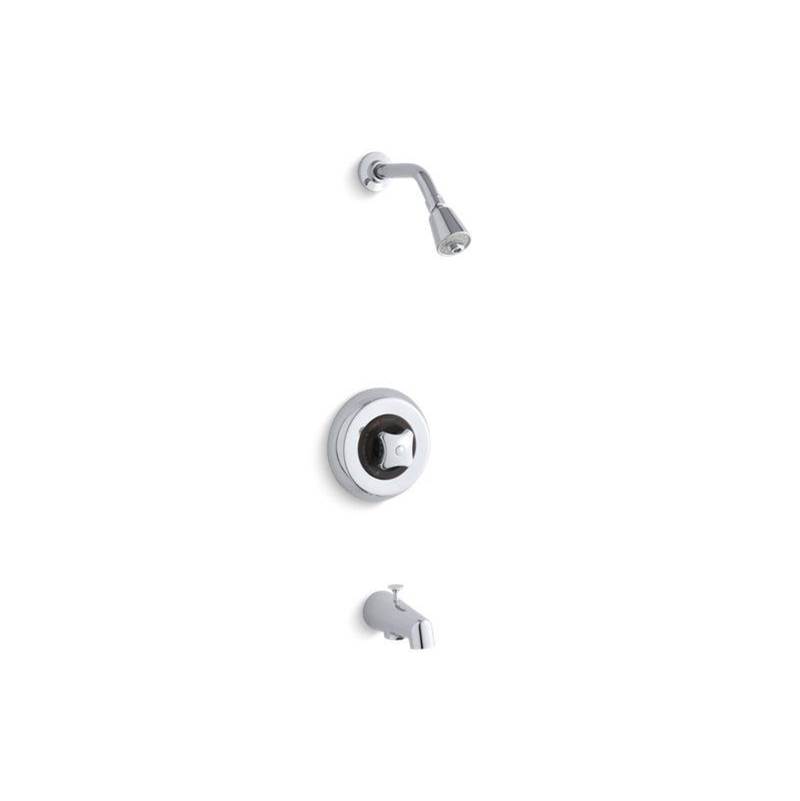 Kohler Triton® Rite-Temp® bath and shower valve trim with standard handle, NPT spout and 1.75 gpm showerhead