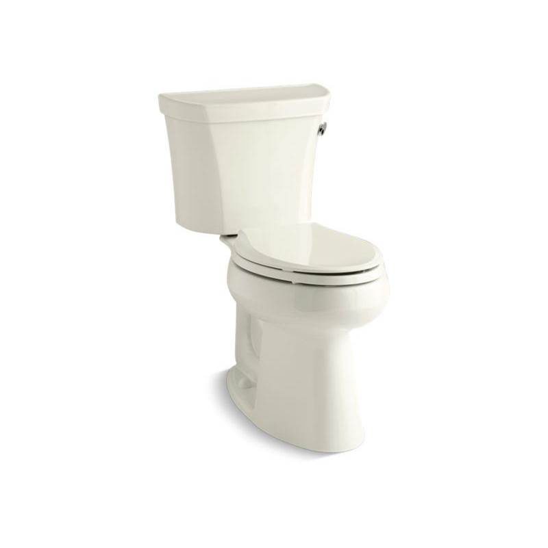 Kohler Highline® Two-piece elongated 1.28 gpf chair height toilet with right-hand trip lever, tank cover locks, insulated tank and 10'' rough-in