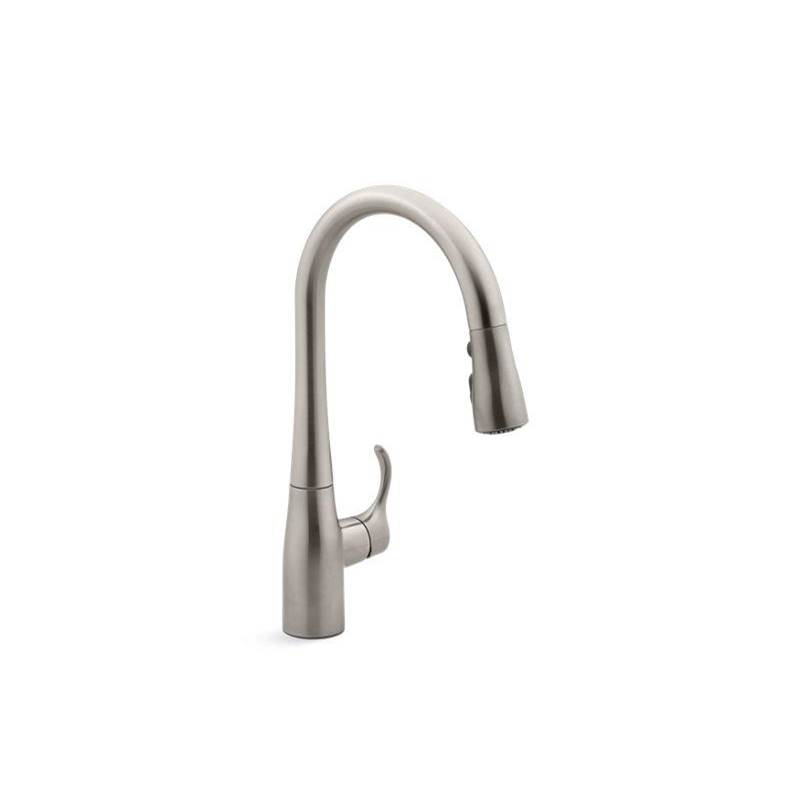 Kohler Simplice® Compact pull-down kitchen sink faucet with three-function sprayhead