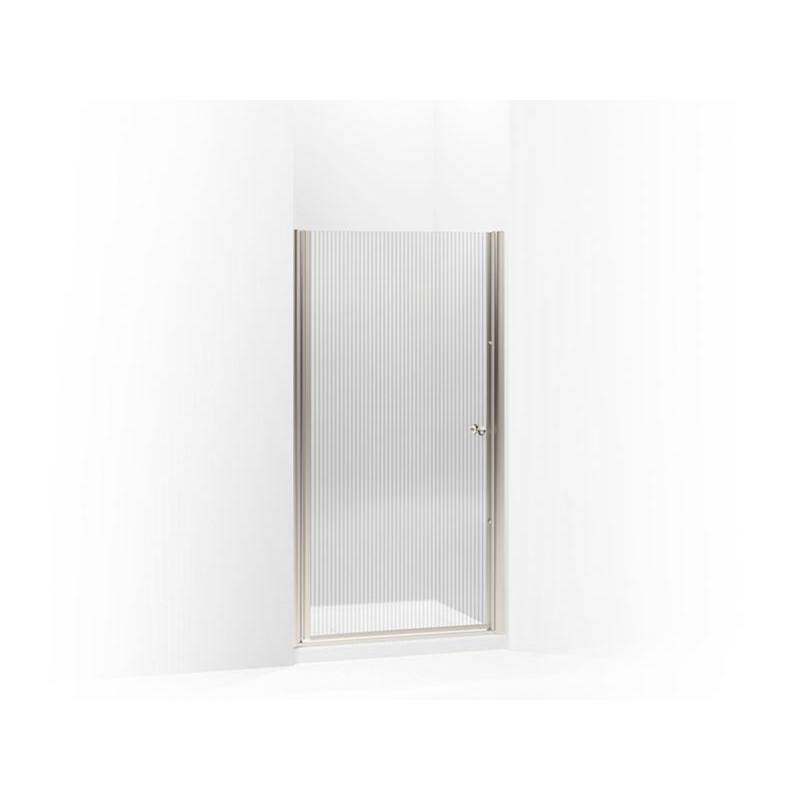 Kohler Fluence® Pivot shower door, 65-1/2'' H x 36-1/2 - 37-3/4'' W, with 1/4'' thick Falling Lines glass