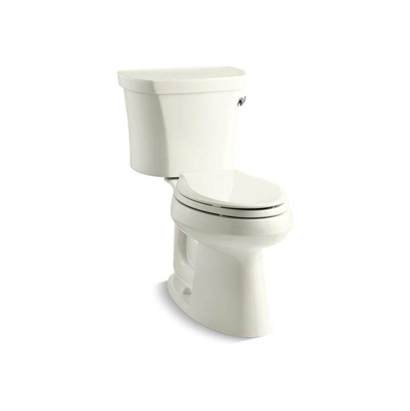 Kohler Highline® Two-piece elongated 1.28 gpf chair height toilet with right-hand trip lever, tank cover locks, insulated tank and 14'' rough-in