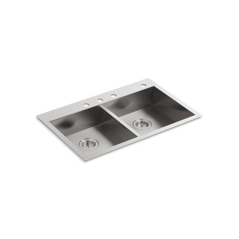 Kohler Vault™ 33'' top-/undermount double-bowl kitchen sink