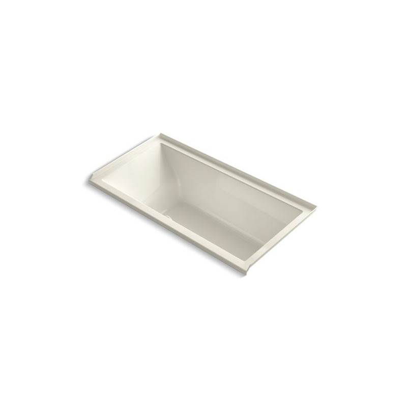 Kohler Underscore® 60'' x 30'' alcove bath with Bask® heated surface, integral flange and right-hand drain