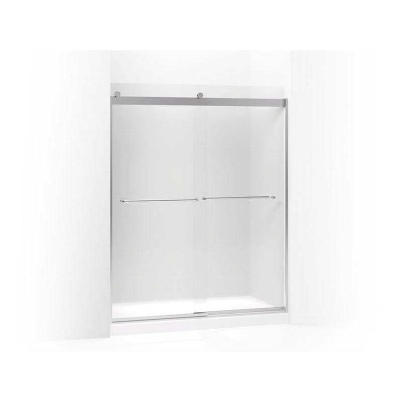 Kohler Levity® Sliding shower door, 74'' H x 56-5/8 - 59-5/8'' W, with 1/4'' thick Frosted glass