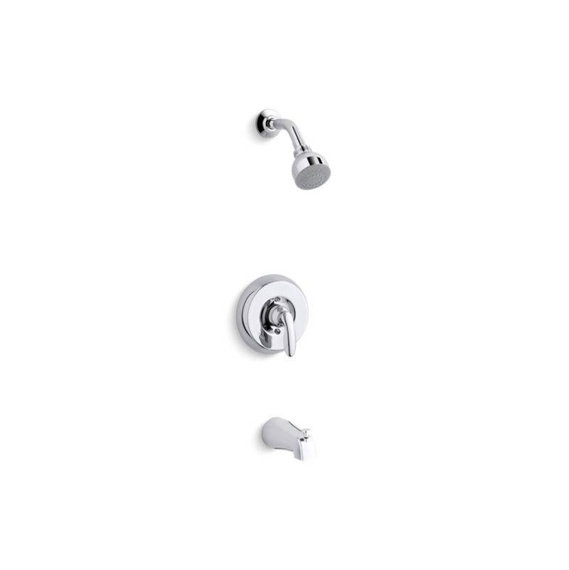 Kohler Coralais® Rite-Temp® bath and shower valve trim with lever handle, slip-fit spout and 2.5 gpm showerhead, project pack