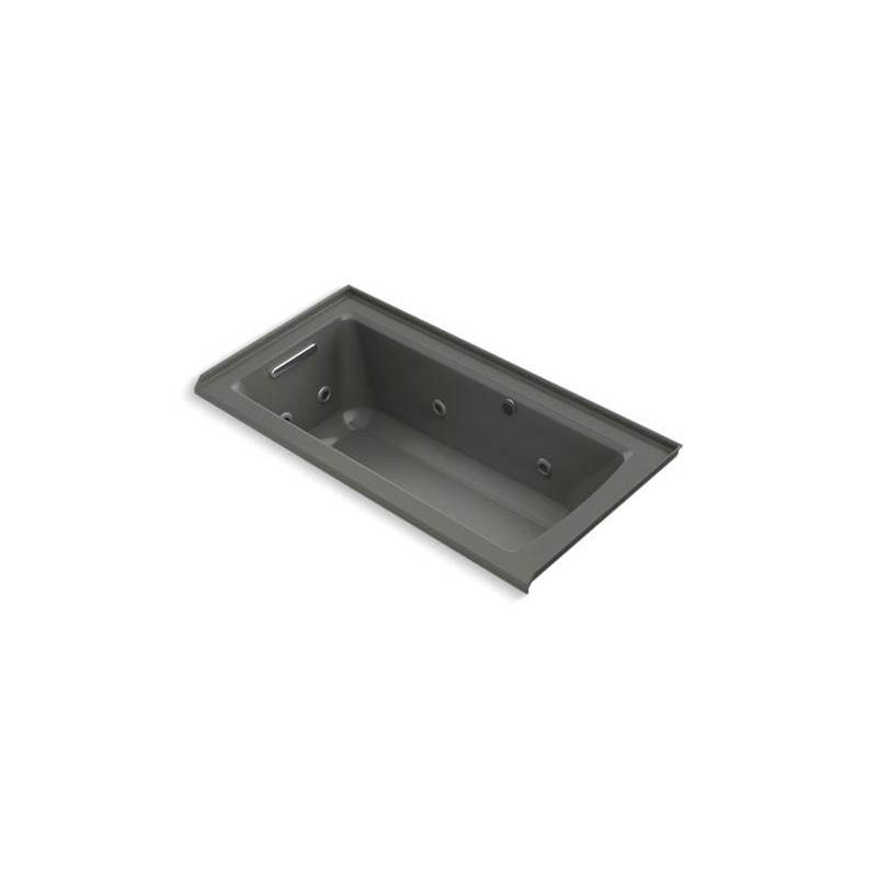 Kohler Archer® 60'' x 30'' alcove whirlpool bath with Bask® heated surface