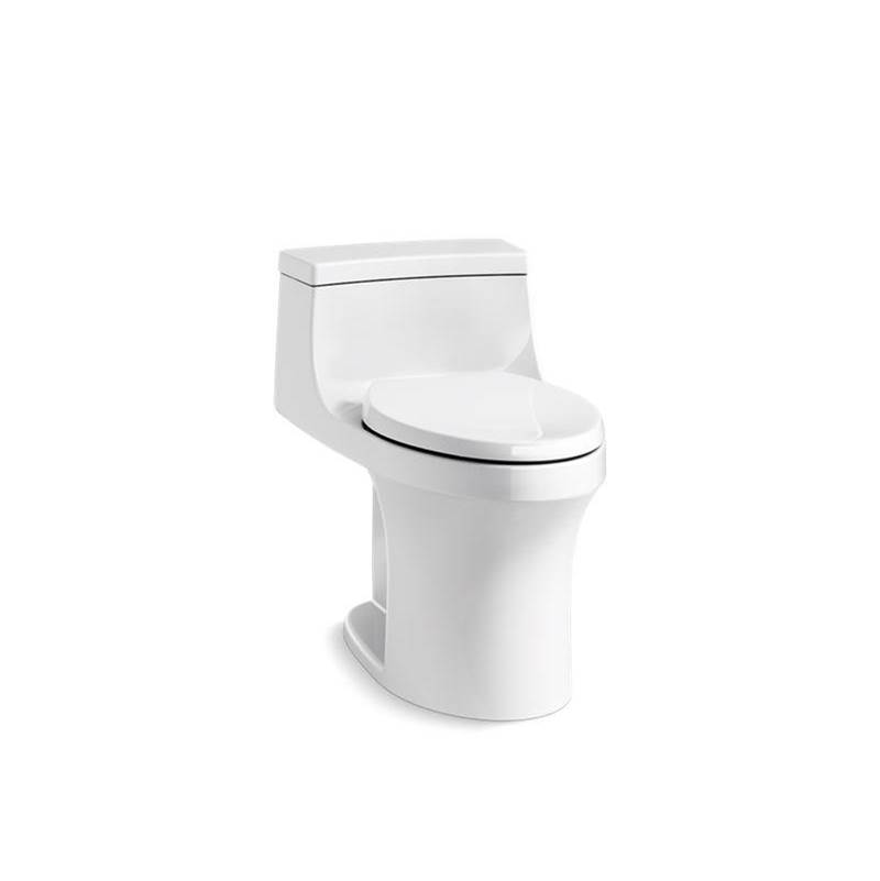 Kohler San Souci® One-piece compact elongated 1.28 gpf chair height toilet with right-hand trip lever, and Quiet-Close™ seat