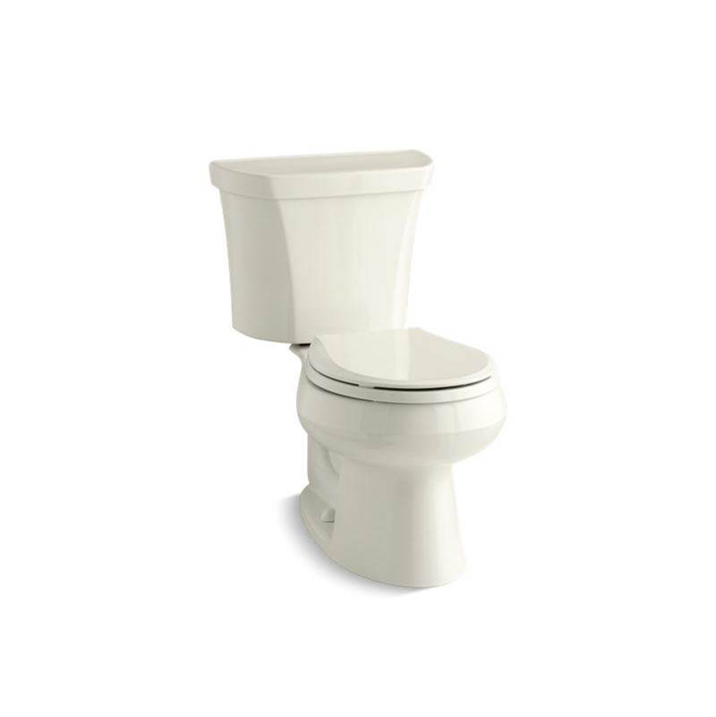 Kohler Wellworth® Two-piece round-front dual-flush toilet with right-hand trip lever