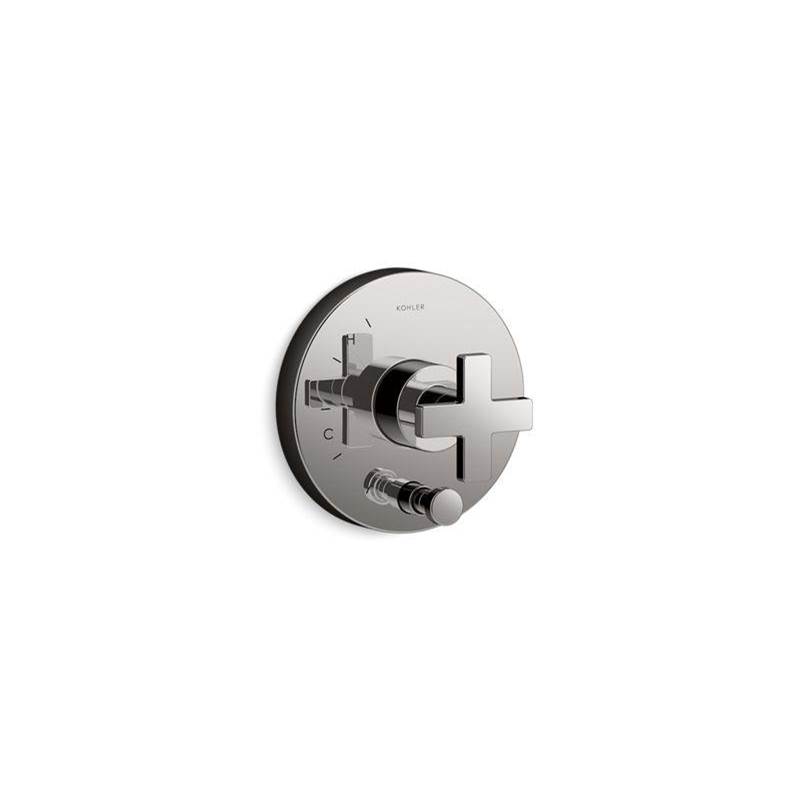 Kohler Composed® Rite-Temp® valve trim with push-button diverter and cross handle