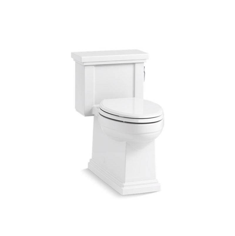 Kohler Tresham® One-piece compact elongated 1.28 gpf chair height toilet with right-hand trip lever, and Quiet-Close™ seat