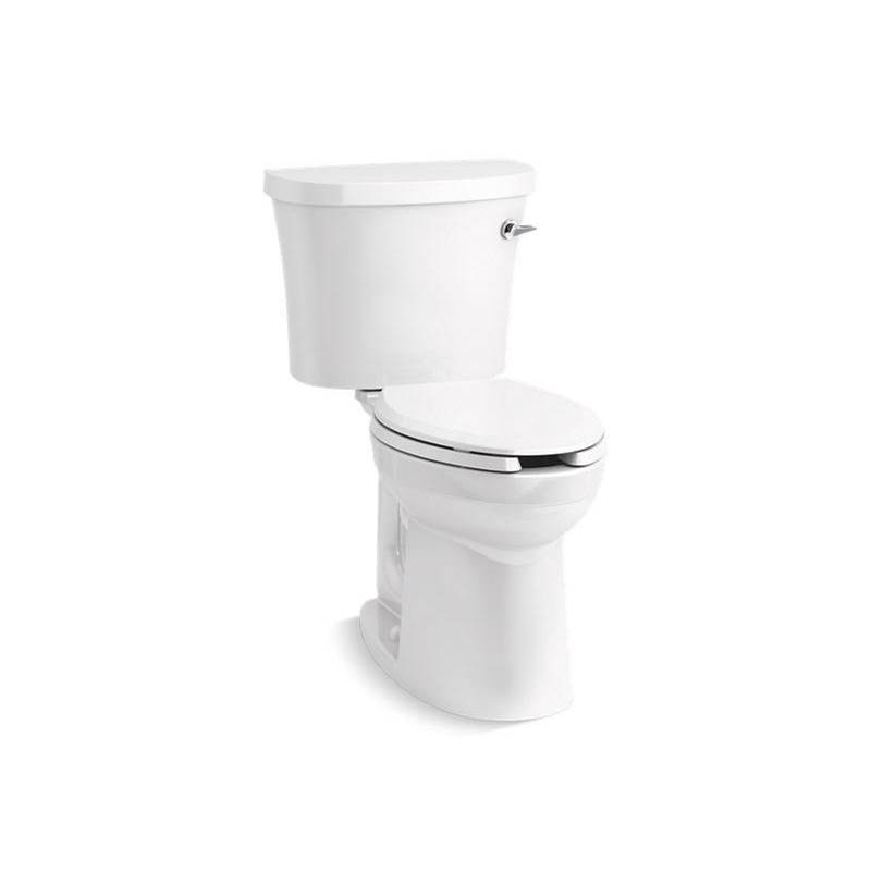 Kohler Kingston™ Two-piece elongated 1.28 gpf chair height toilet with right-hand trip lever and antimicrobial finish