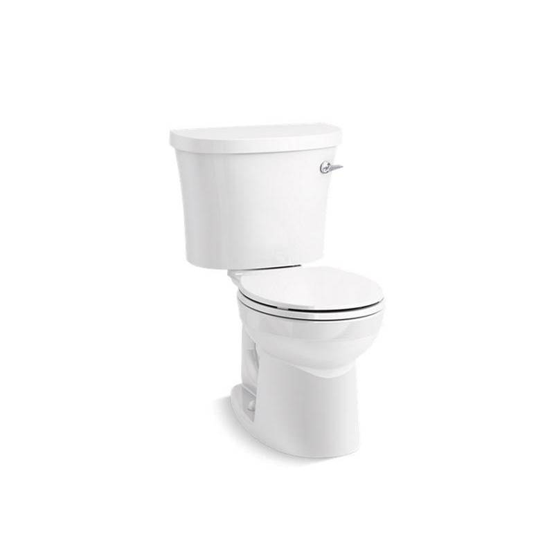 Kohler Kingston™ Two-piece round-front 1.28 gpf toilet with right-hand trip lever and antimicrobial finish