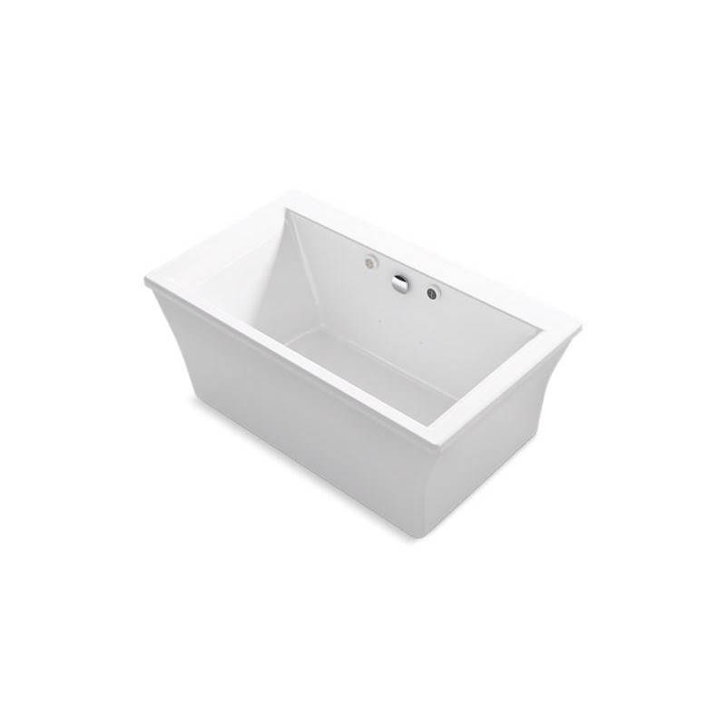 Kohler Stargaze® 60'' x 34'' freestanding Heated BubbleMassage™ air bath with Bask® heated surface and fluted shroud