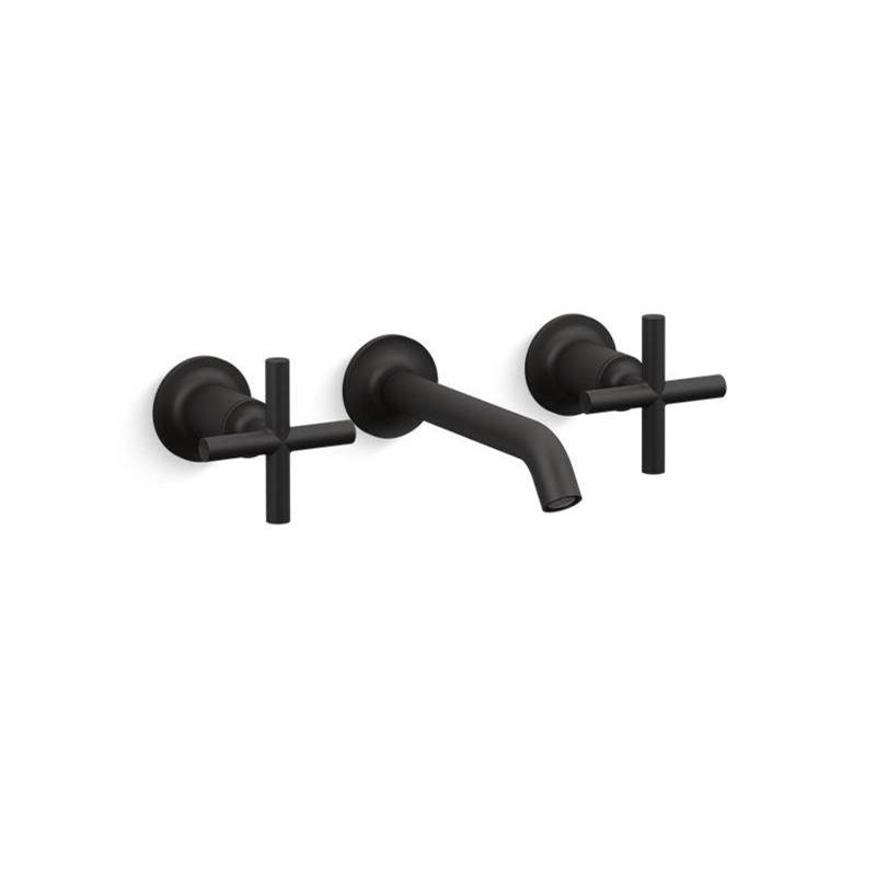 Kohler Purist® Widespread wall-mount bathroom sink faucet trim with cross handles, 1.2 gpm