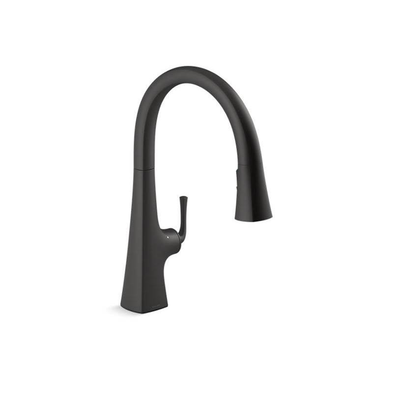 Kohler Graze® Touchless pull-down kitchen sink faucet with KOHLER® Konnect™ and three-function sprayhead