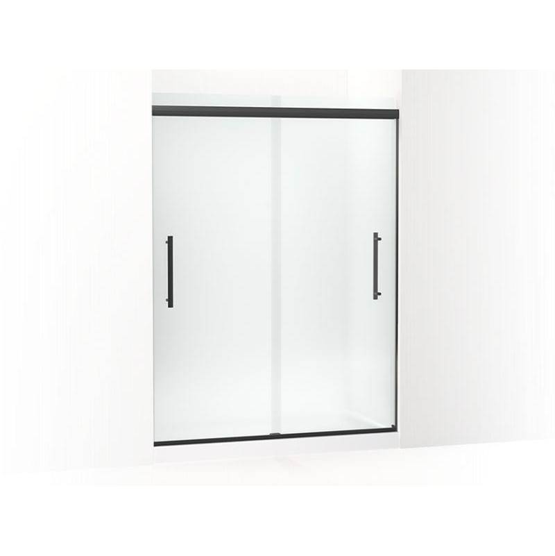 Kohler Pleat® Frameless sliding shower door, 79-1/16'' H x 54-5/8 - 59-5/8'' W, with 5/16'' thick Frosted glass