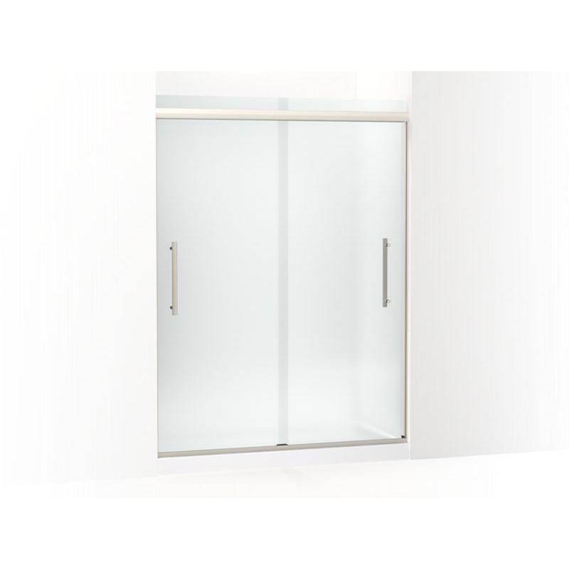 Kohler Pleat® Frameless sliding shower door, 79-1/16'' H x 54-5/8 - 59-5/8'' W, with 5/16'' thick Frosted glass