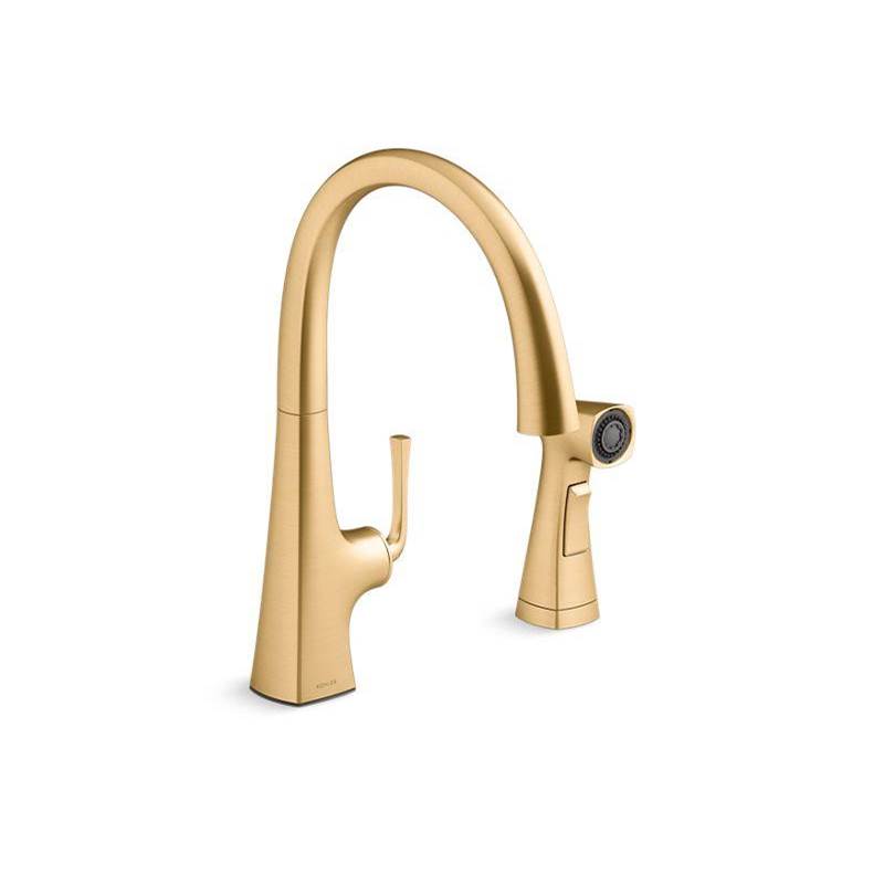 Kohler Graze® Single-handle kitchen sink faucet with two-function sidesprayer