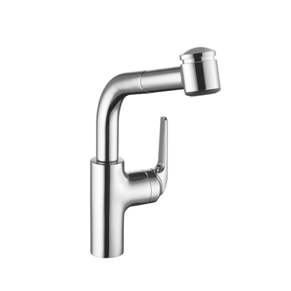 KWC Canada Domo Single-hole Kitchen Faucet with pull-out Spray - Side Lever