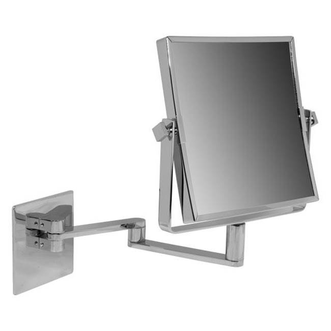 LaLoo Canada Square Non-Lit 5X Mag Mirror - Chrome