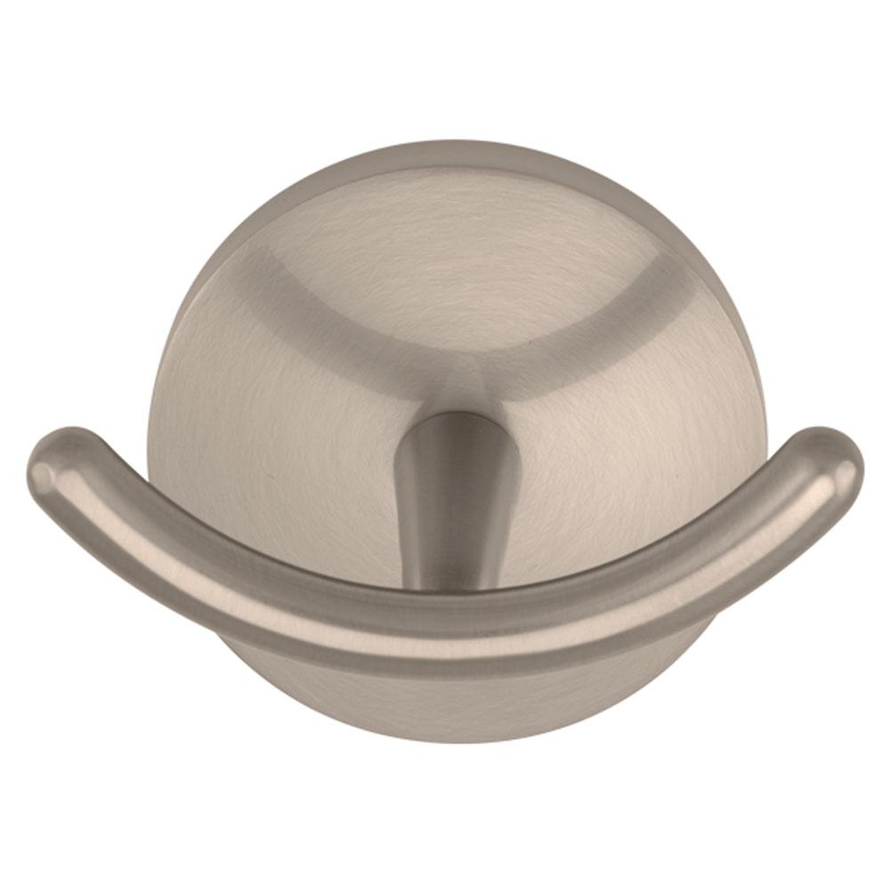 LaLoo Canada Classic-R Double Robe Hook - Brushed Nickel