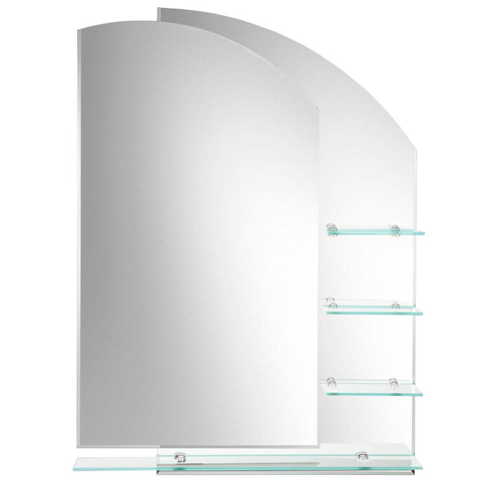 LaLoo Canada Heather Double Layer Mirror, 4 Shelves Right Hand Orientation