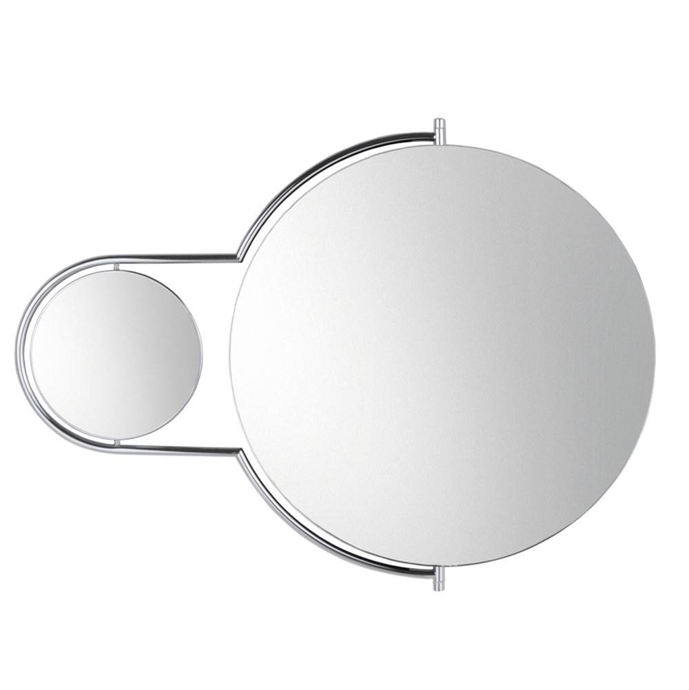 LaLoo Canada Heather Round Mirror with Hinged 3x Magnification Mirror