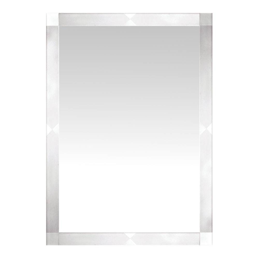 LaLoo Canada Melanie Mirror with Etched Frame featuring Squares and Triangles
