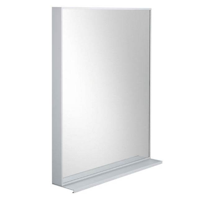 LaLoo Canada Qurios Natural Aluminum 24'' Mirror - White Frost