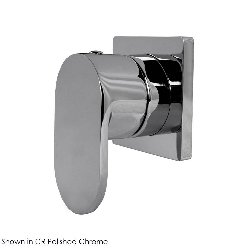 Lacava TRIM ONLY - 2-Way diverter valve GPM 10 (43.5 PSI) with square back plate and round lever handle