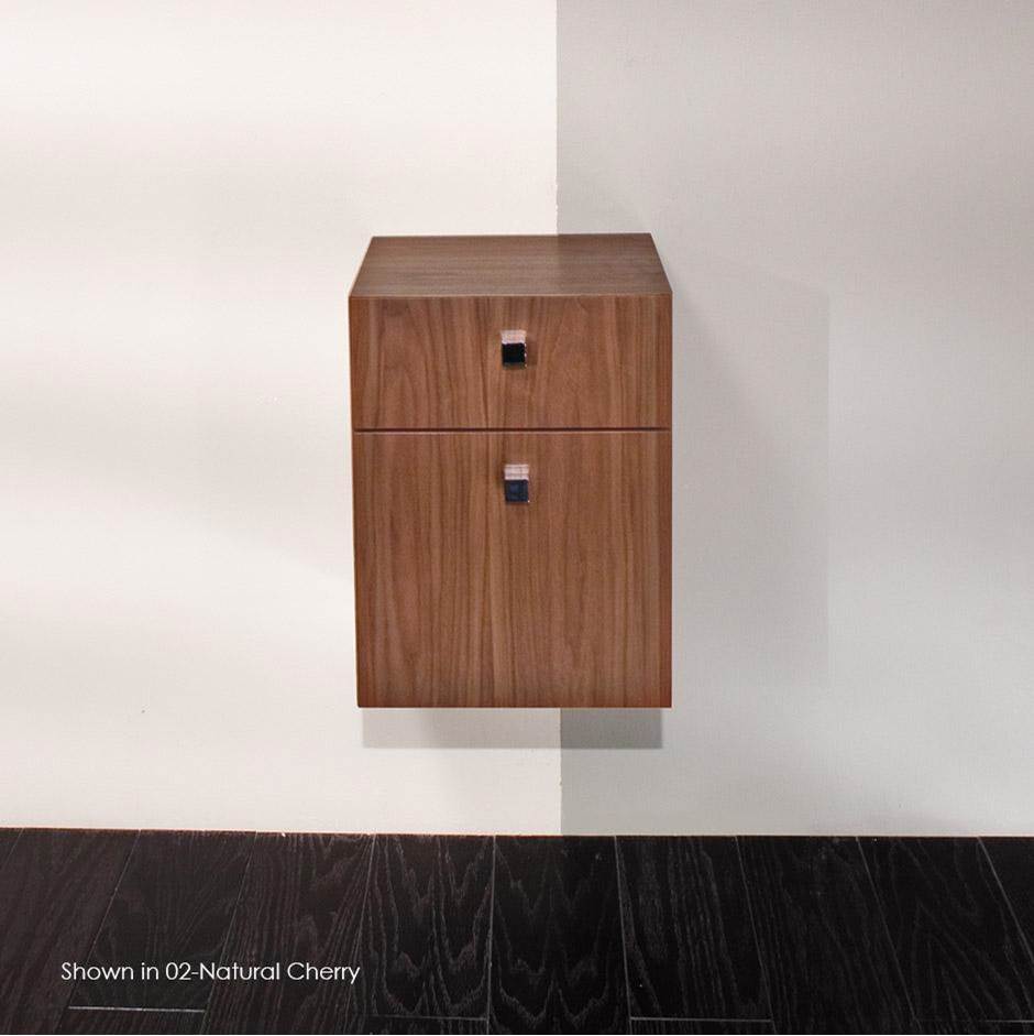 Lacava Wall-mount or free-standing cabinet with two drawers, polished chrome pulls included. 13 3/8''W, 13 3/8''D, 17 3/4''H