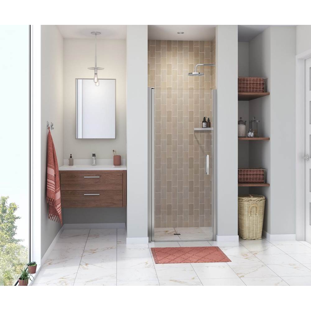 Maax Canada Manhattan 29-31 x 68 in. 6 mm Pivot Shower Door for Alcove Installation with Clear glass & Round Handle in Chrome