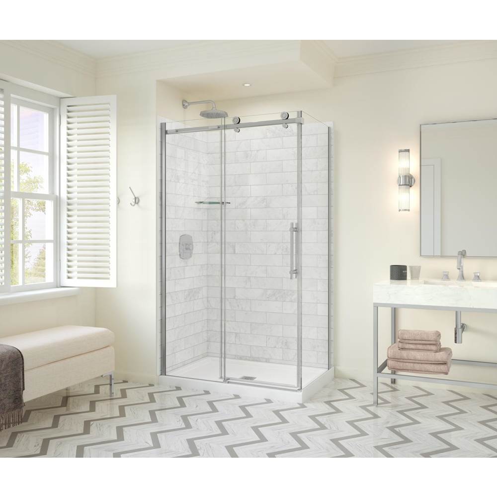 Maax Canada Odyssey SC 48'' x 32'' x 78'' 8mm Sliding Shower Door for Corner Installation with Clear glass in Chrome