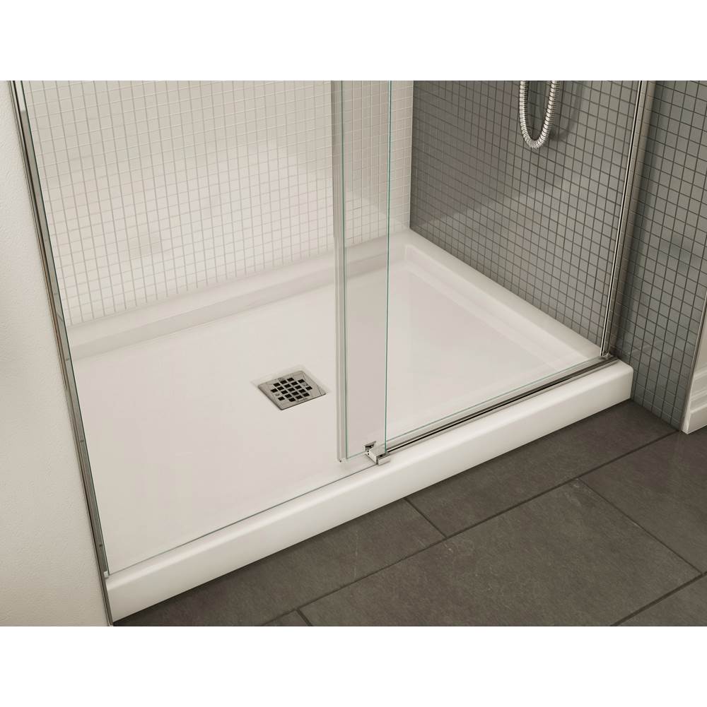 Maax Canada Halo 56.5-59 in. x 78.75 in. Sliding Alcove Shower Door with Clear Glass in Dark Bronze