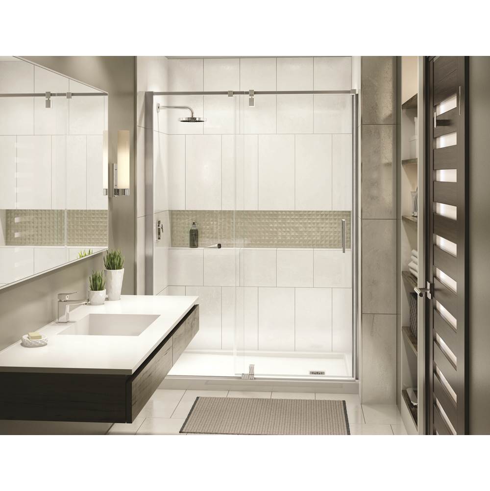 Maax Canada ModulR 60 in. x 78 in. Pivot Alcove Shower Door with Clear Glass in Chrome
