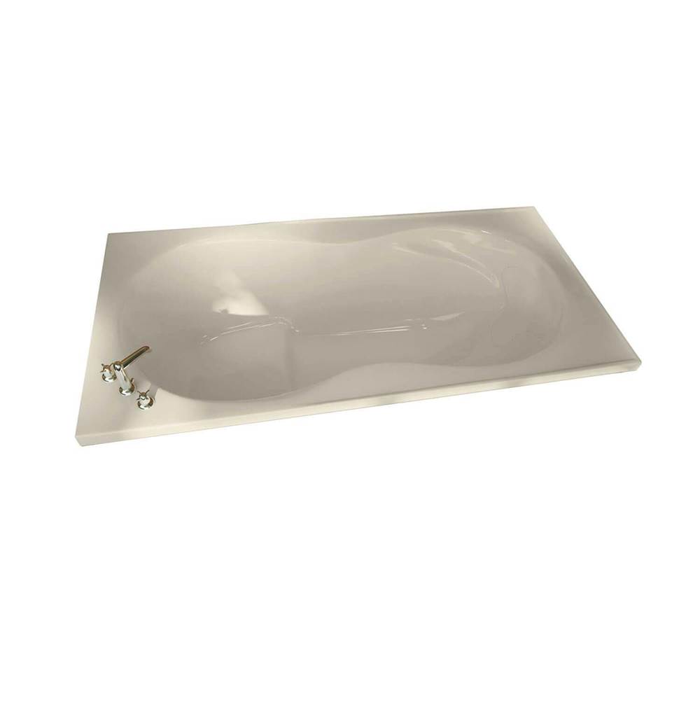 Maax Canada Melodie 65.875 in. x 32.75 in. Alcove Bathtub with Hydromax System Center Drain in Bone