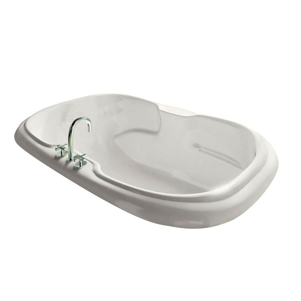 Maax Canada Calla 71.5 in. x 41.75 in. Drop-in Bathtub with Center Drain in Biscuit
