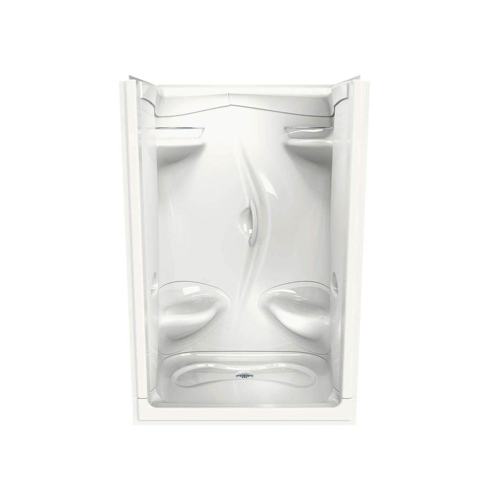 Maax Canada Stamina 48-II 51 in. x 35.75 in. x 76.375 in. 1-piece Shower with Left Seat, Center Drain in White