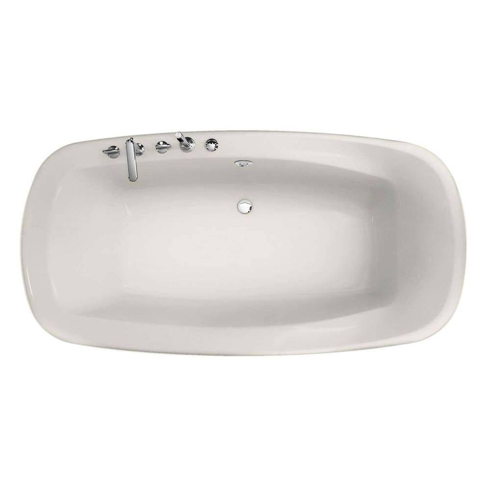 Maax Canada Eterne 72 in. x 41.75 in. Drop-in Bathtub with Combined Hydromax/Aerofeel System Center Drain in Biscuit
