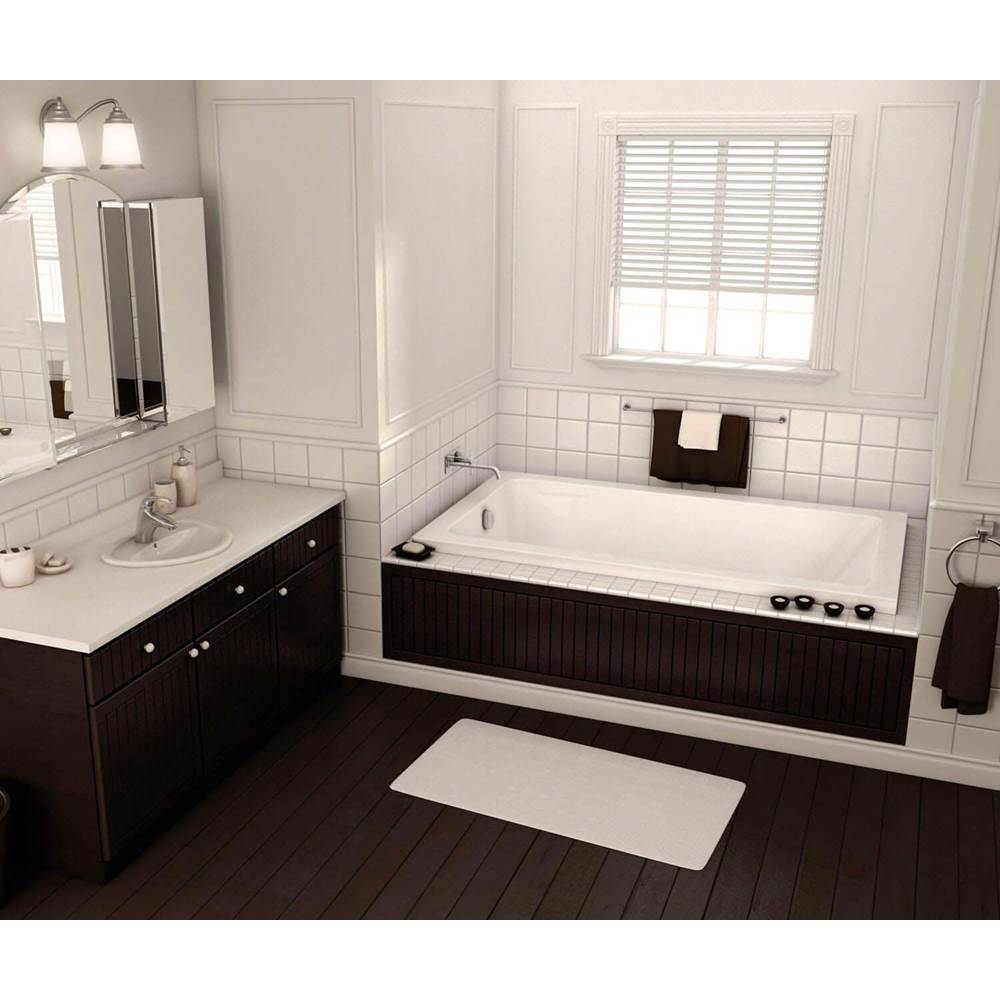 Maax Canada Pose 59.875 in. x 29.875 in. Drop-in Bathtub with Aeroeffect System End Drain in White