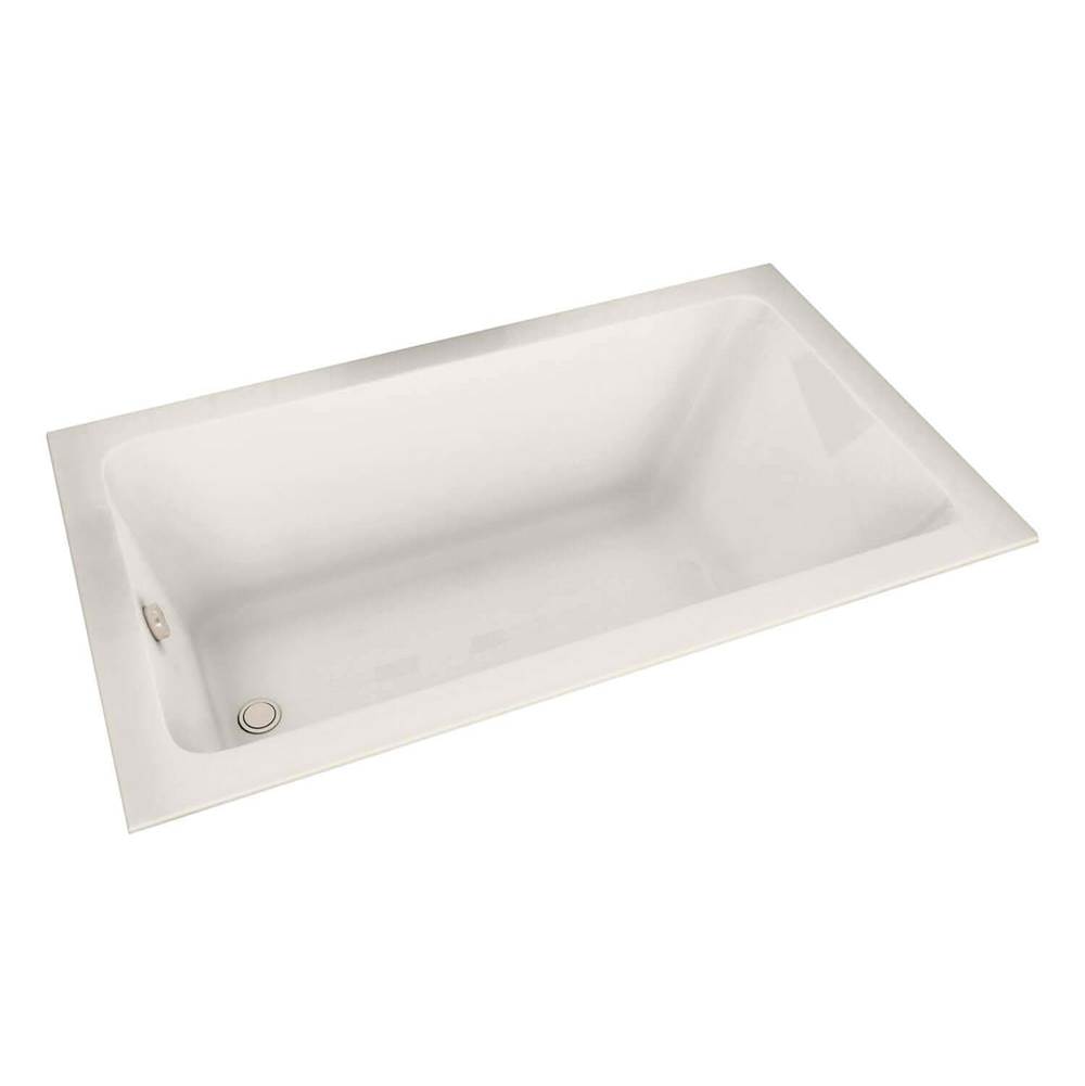 Maax Canada Pose 59.875 in. x 29.875 in. Drop-in Bathtub with Combined Whirlpool/Aeroeffect System End Drain in Biscuit