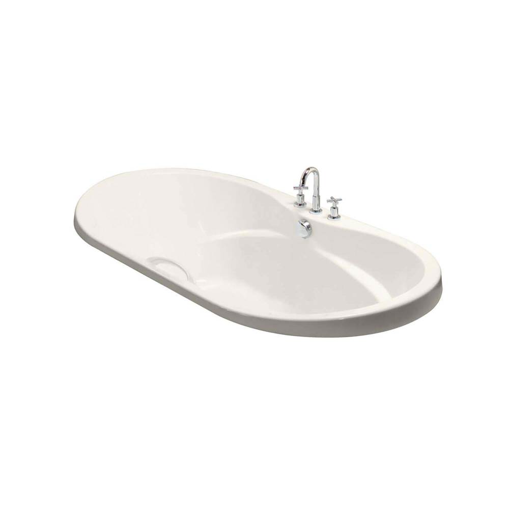 Maax Canada Living 72 in. x 42 in. Drop-in Bathtub with Combined Hydromax/Aerofeel System Center Drain in Biscuit