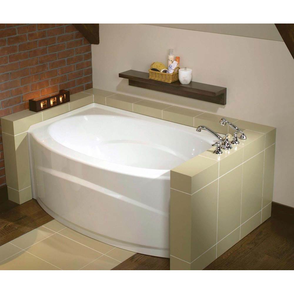 Maax Canada Islander AFR - DTF 60 in. x 38 in. Alcove Bathtub with Whirlpool System Left Drain in White