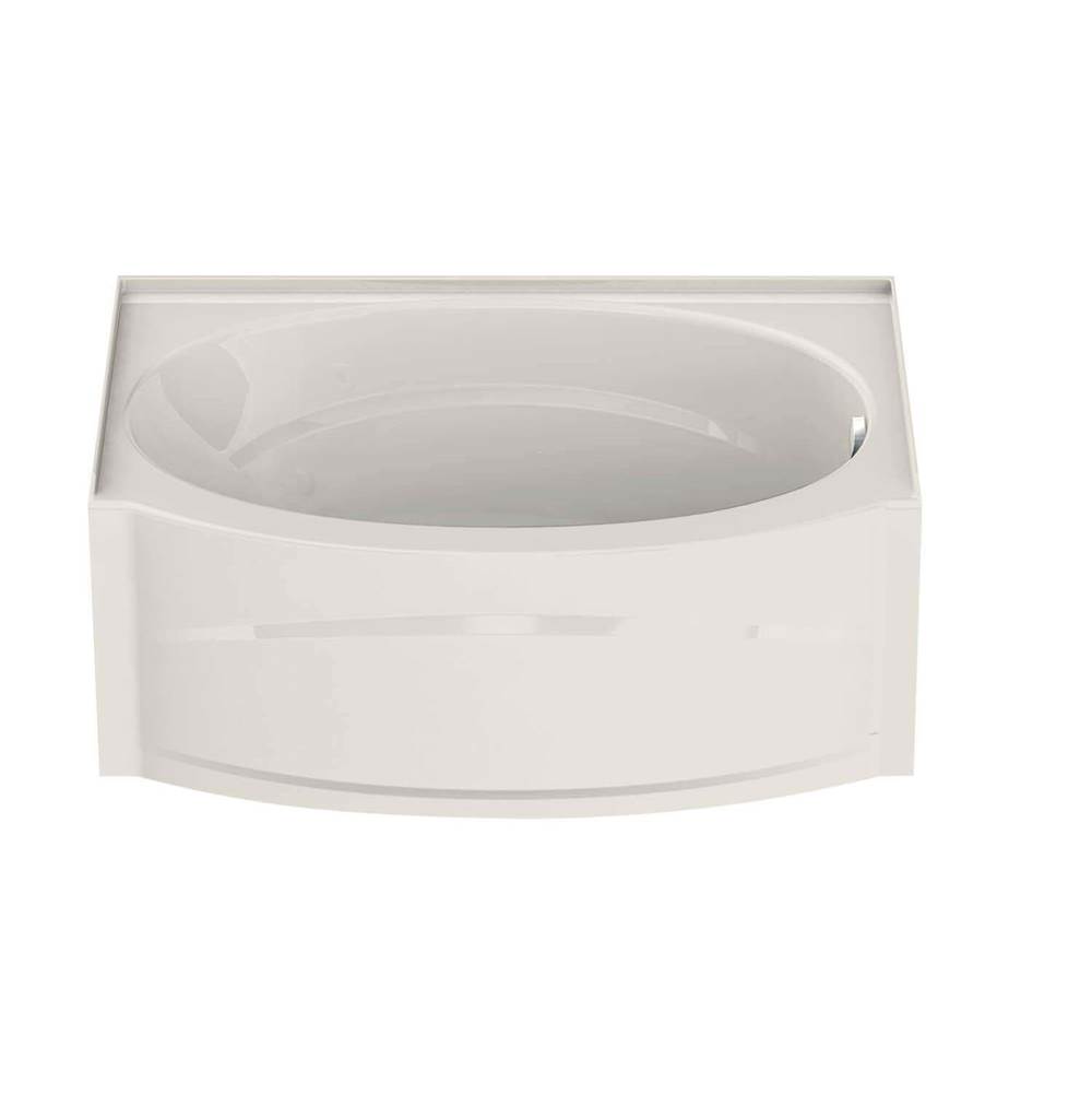 Maax Canada Islander AFR 60 in. x 38 in. Alcove Bathtub with Whirlpool System Right Drain in Biscuit