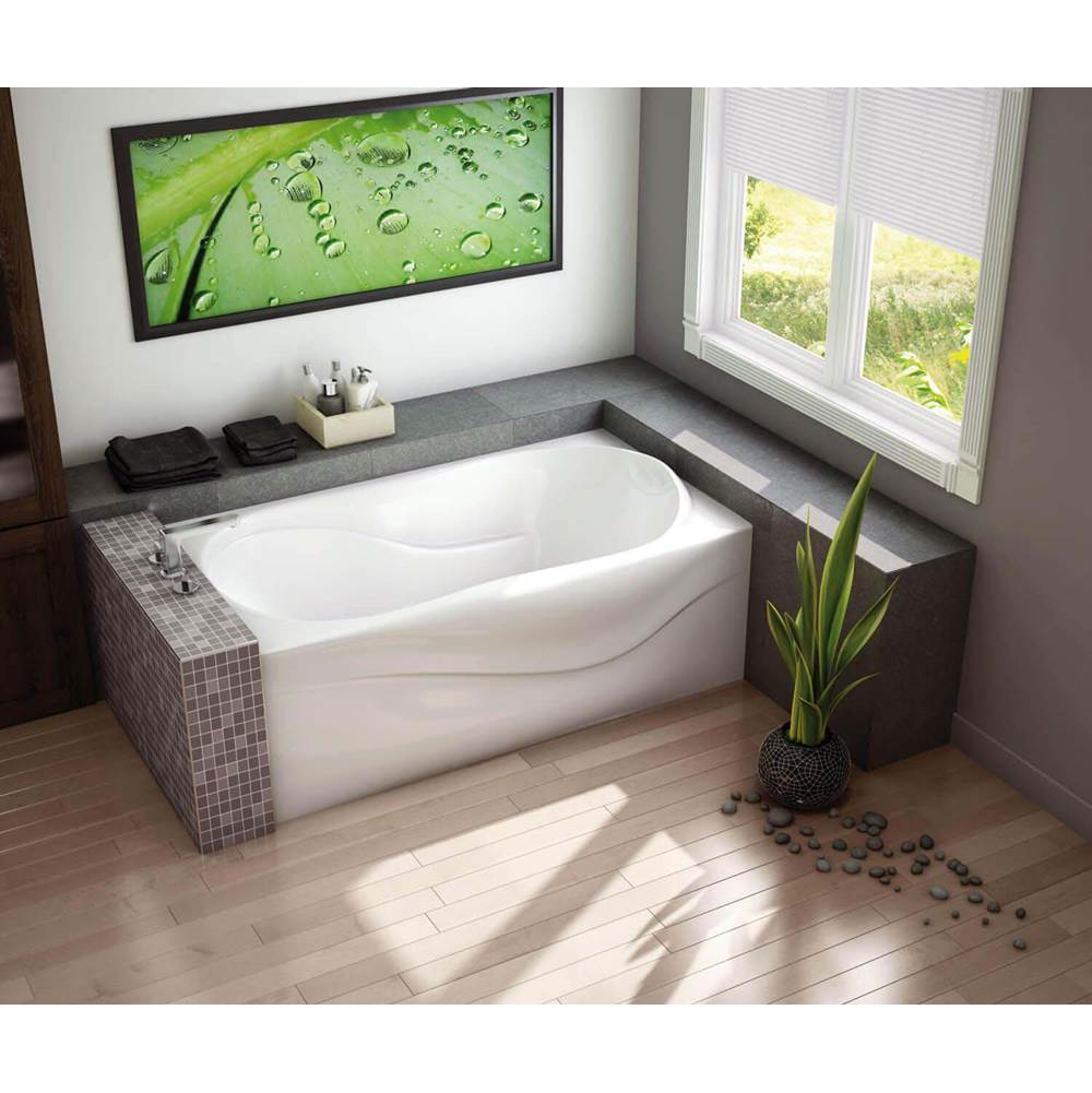 Maax Canada Vichy 59.875 in. x 33.375 in. Alcove Bathtub with Combined Whirlpool/Aeroeffect System Right Drain in White